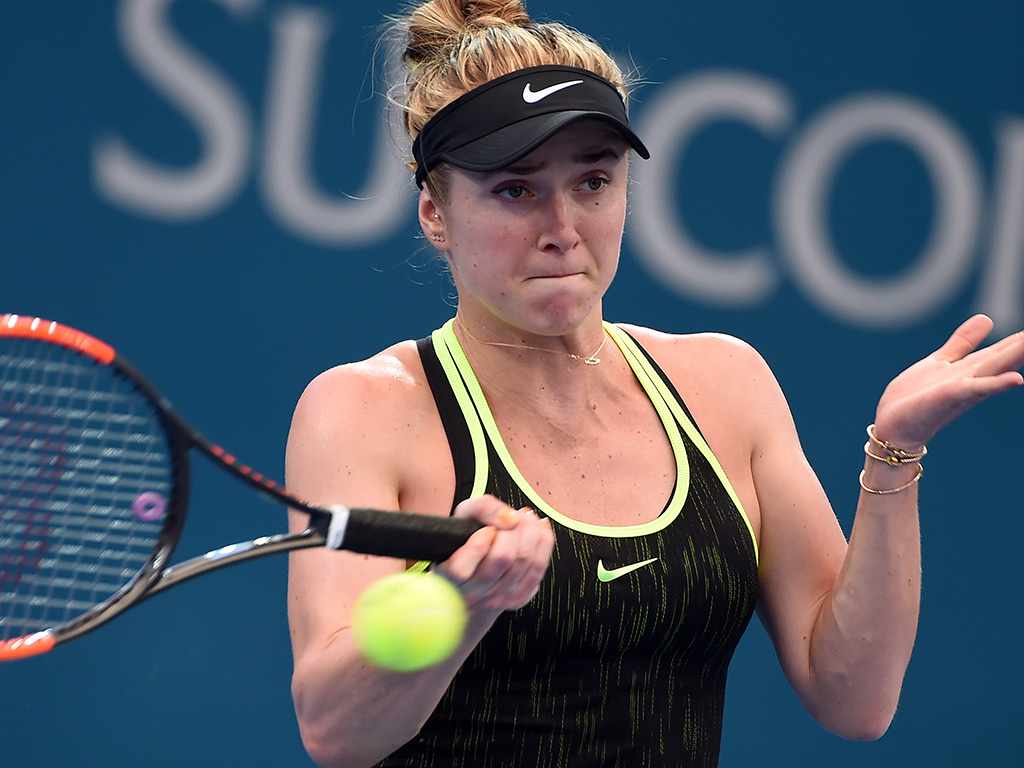 Elina Svitolina strikes a forehand in her win over Monica Puig - PHOTO: Getty Images