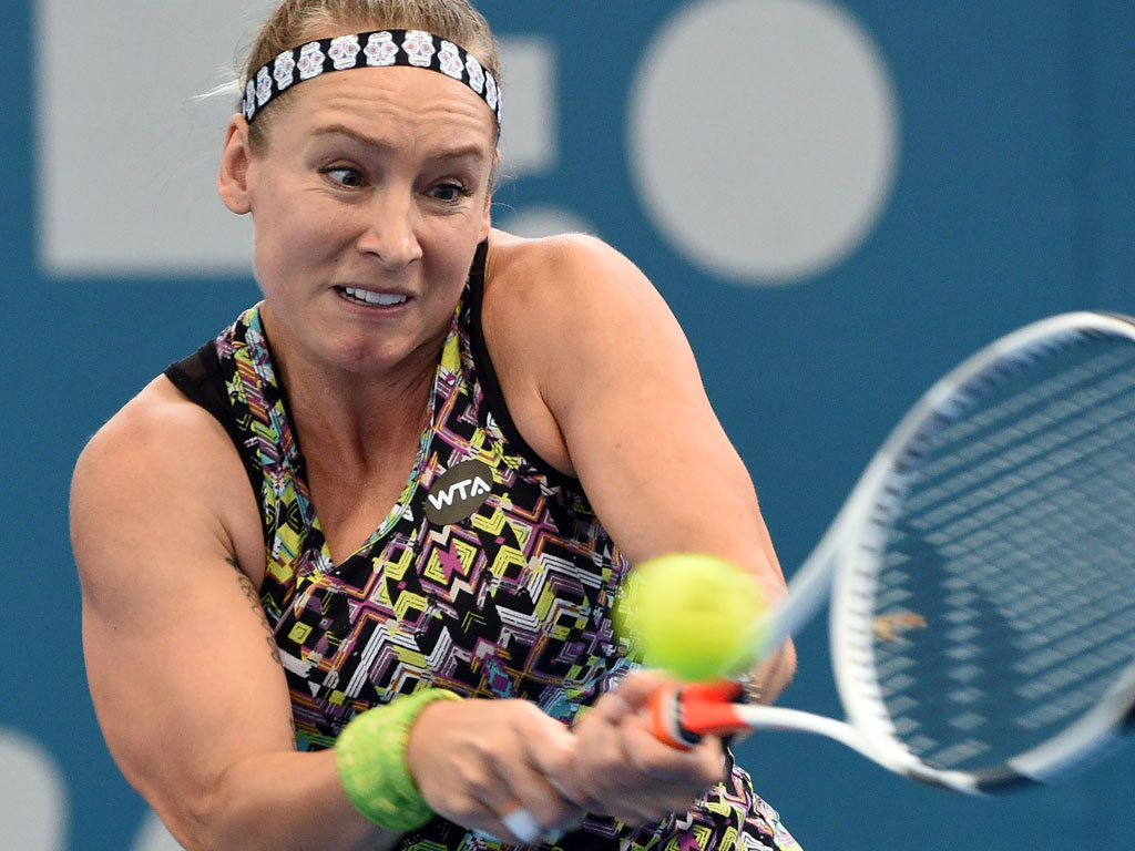 Bethanie Mattek-Sands during her loss to Destanee Aiava - PHOTO: Getty Images