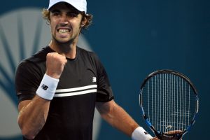 Jordan Thompson celebrates during his win over David Ferrer in Brisbane - PHOTO: Getty Images