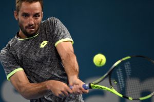 Viktor Troicki hits a backhand in his loss to Stan Wawrinka at the Brisbane International - PHOTO: Getty Images