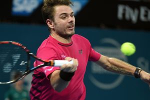 Stan Wawrinka downs Viktor Troicki in straight sets on Pat Rafter Arena on Wednesday night. Picture: GETTY IMAGES