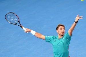 Stan Wawrinka serves in his win over Kyle Edmund in Brisbane - PHOTO: Getty Images