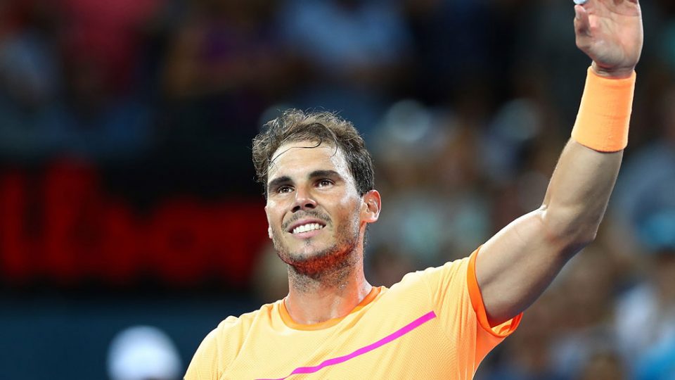 Rafael Nadal acknowledges the crowd after his win over Mischa Zverev at the Brisbane international - PHOTO: Getty Images