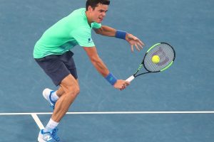 Milos Raonic during his win over Diego Schwartzman at the Brisbane International - PHOTO: Getty Images