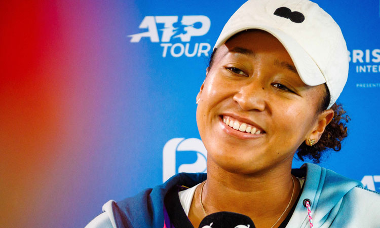 Naomi Osaka is all smiles on media day at Brisbane International 2024.