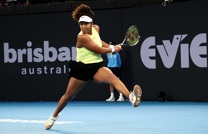 Naomi Osaka in action at Brisbane International 2024. Picture: Tennis Australia